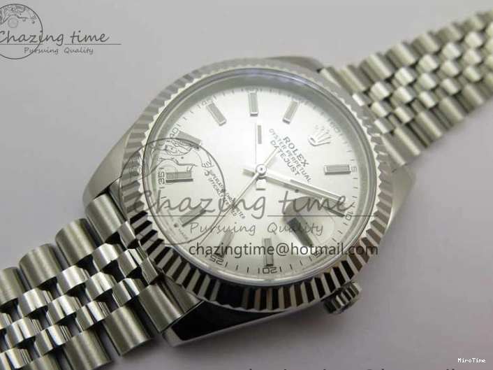 MiroTime 0101 SoftTouch DateJust 41 126334 ZF 1:1 Best Edition 904L Steel Silver Dial Stick Marker on Jubilee Bracelet A 2437